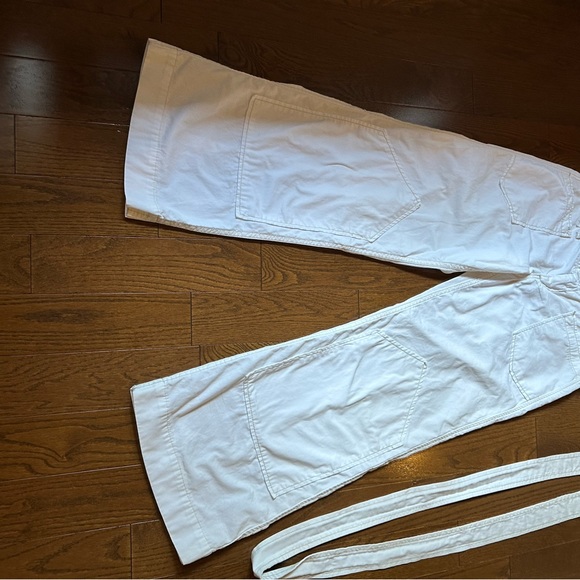 Allen B White Wide Leg Pants 28 - Picture 2 of 5